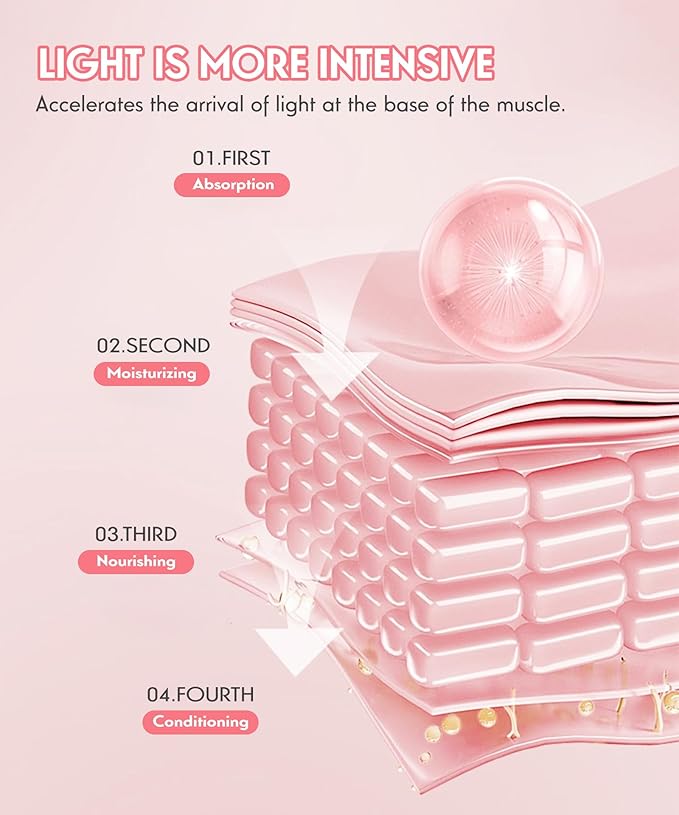 Yahi Red Light Therapy for Face and Neck, Rechargeable and Ergonomic Design for Home & Travel, Cordless Face Mask Light Therapy, White