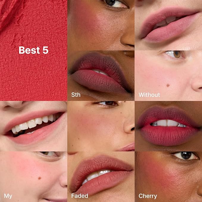 Blurry Pudding Pot + Keychain SET | Airbrushed Blush & Lip, Buildable Pigment, Long-lasting, Lightweight, Easy to Blend, Natural Soft Matte Finish Makeup – Girls (Coral Red) | 0.17 oz