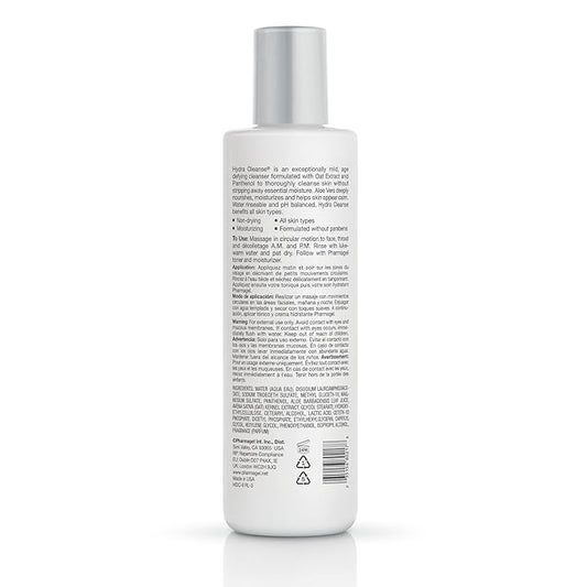 Pharmagel Hydra Cleanse Water Rinseable Facial Cleanser for All Skin Types | Natural Face Wash | Hydrating, Age Defying, and Revitalizing Face Cleanser | 8.5 fl. oz.