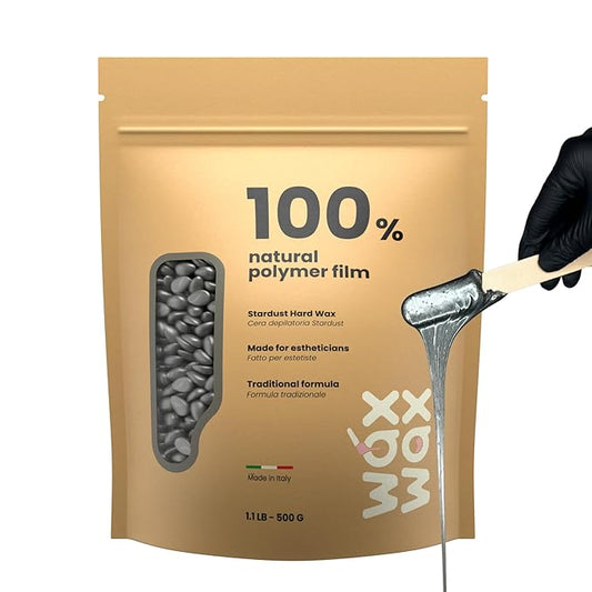 Stardust Hard Wax Beads | Coarse Hair Removal Wax for Ultra Sensitive Skin | Strip-Free, Low Melting, Cruelty-Free & Eco-Friendly Waxing Beads With Hybrid Rosin Formula | Made In Italy - 1.1lb