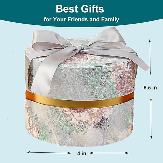 Large 6'' Body Powder Puff With Storage Container for Dusting, Bath, and Body Powder Applicator (Arctic Blue)