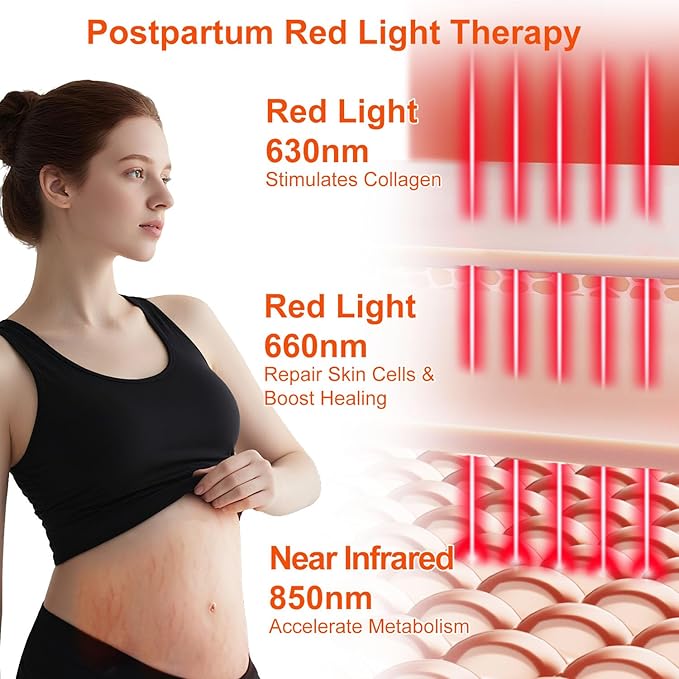 Red Light Therapy Panel, Infrared Red Light Therapy for Body, Clinical 228W COB Bead, 630nm 660nm 850nm Red Light Panel for Skin Rejuvenation, Pain Relief, Improve Sleep, Postpartum& Muscle Recovery
