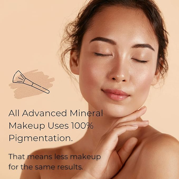 4-in-1 Pressed Foundation Powder with Natural SPF, Concealer & Finishing for Medium to Full Coverage Foundation, Mineral-Based (Eva, 0.35 oz)