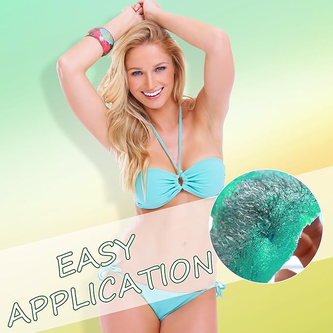 Hair Removal Wax, 2lb Wax Beads for Sensitive Skin, With Pure Aloe Vera, For Face, Eyebrow, Leg, Bikini, Brazilian Waxing, Coarse Body Hair Specific