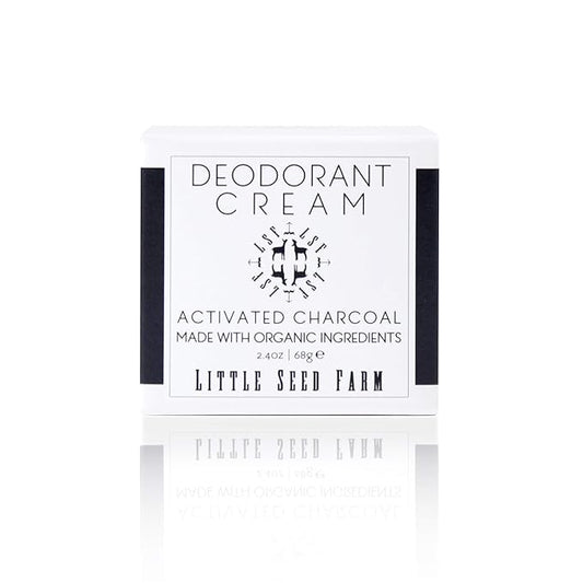 Little Seed Farm All Natural Deodorant Cream - Activated Charcoal - Aluminum Free Deodorant for Women or Men, Net Wt. 2.4oz | 68g