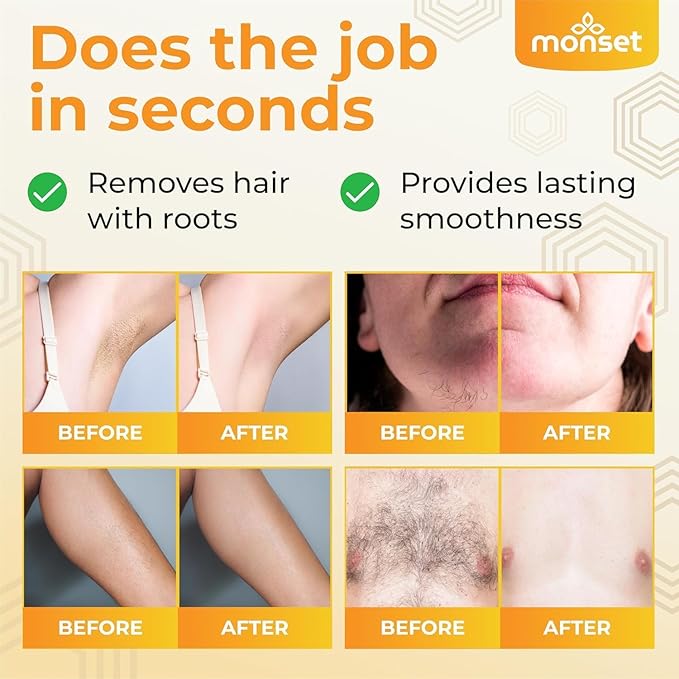 Wax Strips 76 Count – 56 Body Strips, 20 for Face and 24 Finish Wipes – Body and Facial Hair Removal for Women and Men – Hair Remover Wax Kit for Upper Lip, Legs, Underarms – 2 Pack