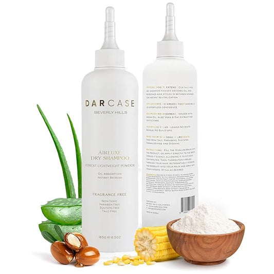 DARCASE Premium Dry Shampoo for Women - Non Aerosol Dry Shampoo Powder - Talc-Free & Hair Refreshing Powder Shampoo for Men & Women - For All Hair Types - 6.5oz - Unscented