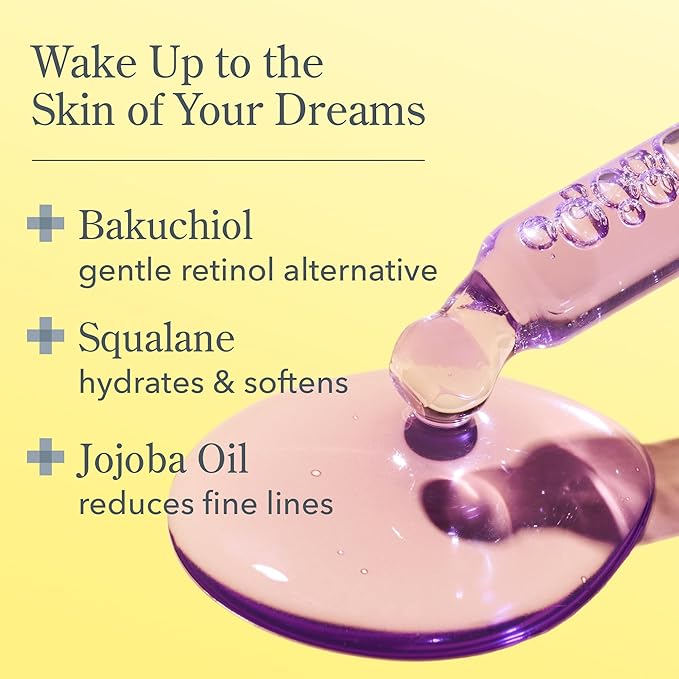 Beekman 1802 Dream Booster Bakuchiol Face Serum - Retinol Alternative for Sensitive Skin - Fine Lines & Pore Minimizer - Vegan - Fragrance Free -0.5 fl oz