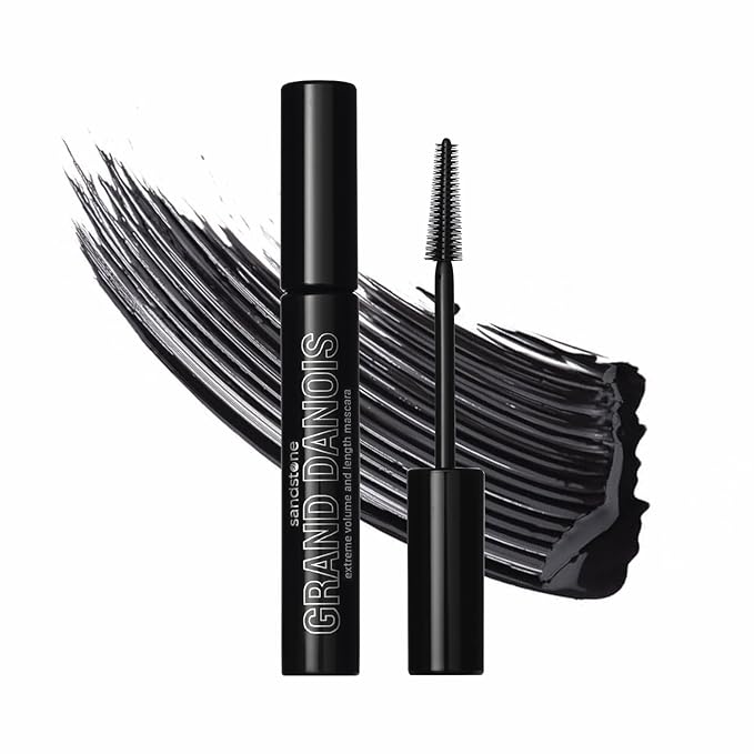 Sandstone Scandinavia Hypoallergenic Mascara Sensitive Eyes - Smudge-Proof, Sweatproof, Lengthening - Maximum Volume and Length - Vegan and Non Toxic