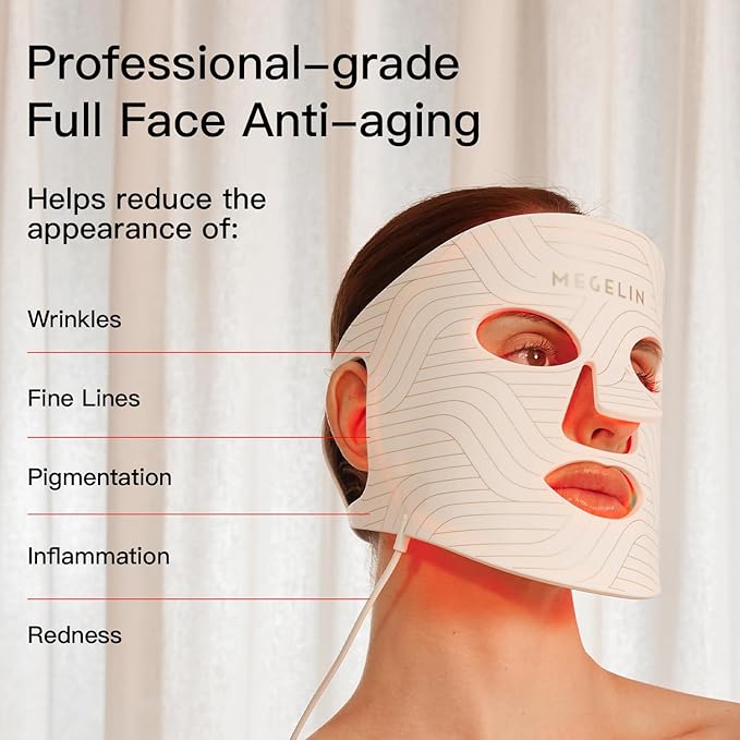 MEGELIN Upgrade Led Red Light Therapy Mask