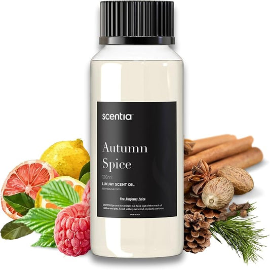 Autumn Spice Essential Oil Blend – 120ml Fall Diffuser Oil with Pumpkin Spice Notes | Home, Halloween & Thanksgiving Décor | Aromatherapy, Candle & Soap Making