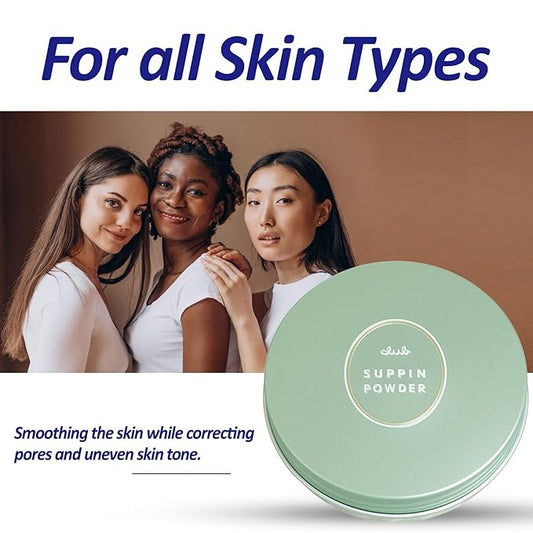 Suppin Translucent Setting Powder & Hydrating BB Cream, Translucent Pressed Powder & Organic BB Cream Foundation with Shea Butter, Planted Protein & Collagen, White Floral Bouquet