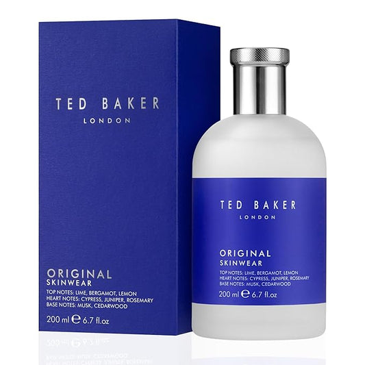 Ted Baker Skinwear EDT, woody masculine fragrance, zesty lime, bergamont and lemon top notes with sandalwood, amber and cedar base notes, 6.76 fl oz