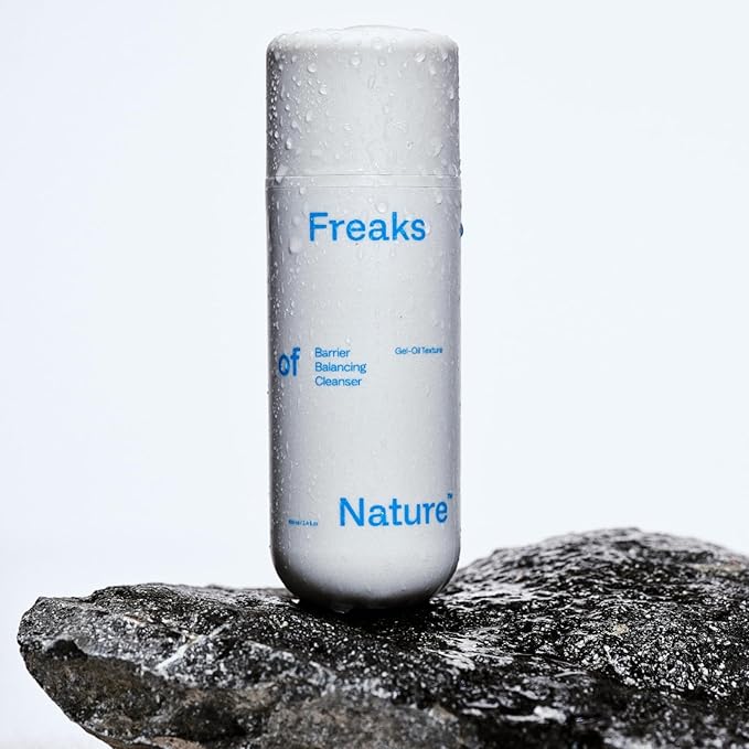 Freaks of Nature Barrier Balancing Cleanser | Foaming Gel-To-Oil Facewash | Dermatologist Test Vegan Formula 3.4 Fl oz