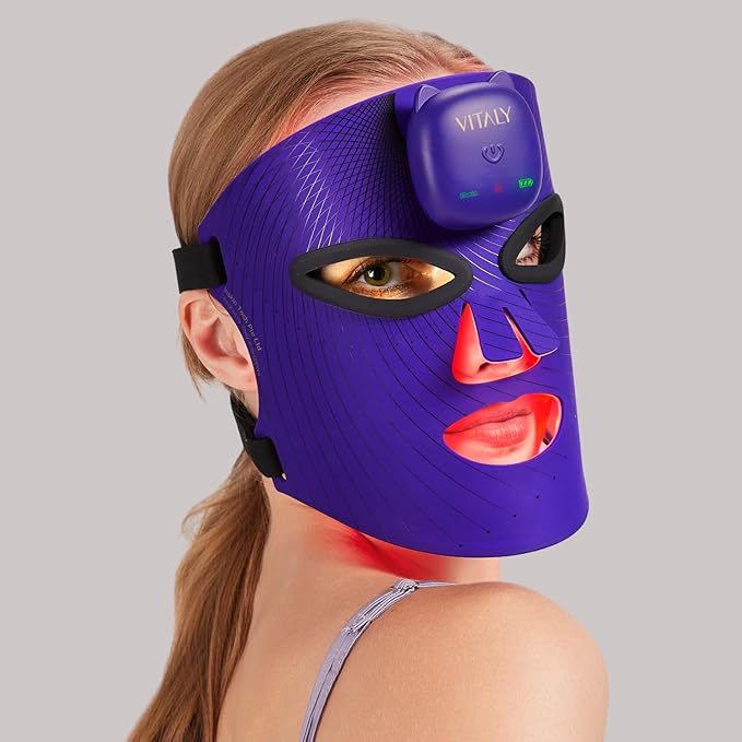 Red Light Therapy for Face, Near-Infrared 850 Red Light Therapy Mask, Wireless 8 Colors Led Face Mask Light Therapy with Eye Protection, 280 LED Beads for True Anti-Wrinkles Skincare at Home & Travel