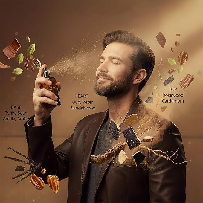 Oud Wood Men's Cologne Premium Eau de Parfum Fragrance for Men Date Night & Special Occasion Scent 3.4 Fl Oz - 100ml