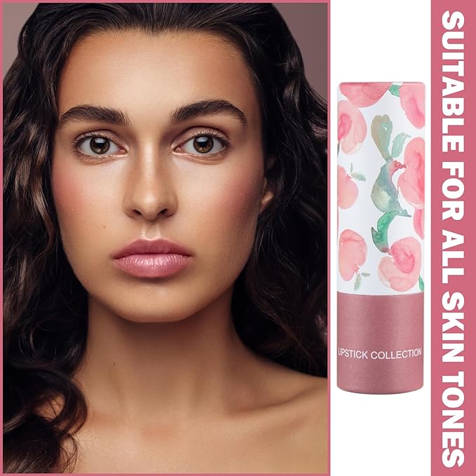 Matte Nude Lipstick Silky Velvet Lip Gloss Nude Lip Stain Paper Tube Lipsticks Non-Stick Cup, Waterproof Long Lasting Matte Lipstick for Women Daily Professional Lip Makeup-03 Pink