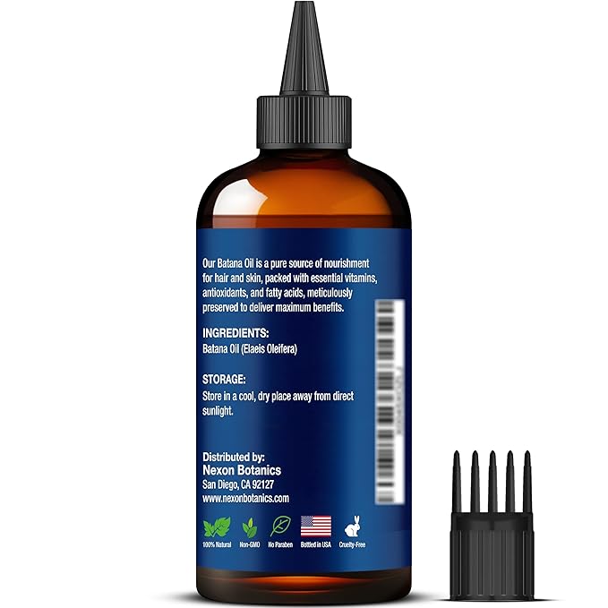 Raw Batana Oil for Hair Growth 4 fl oz - 100% Pure, Natural, Cold-Pressed Oil for Hair, Skin, Face & Lashes - Aceite de Batana