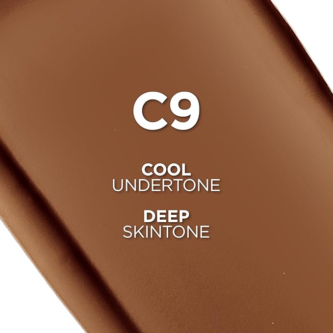 L'Oreal Paris True Match Super-Blendable Foundation, Medium Coverage Liquid Foundation Makeup, C9, Deep, 1 Fl Oz