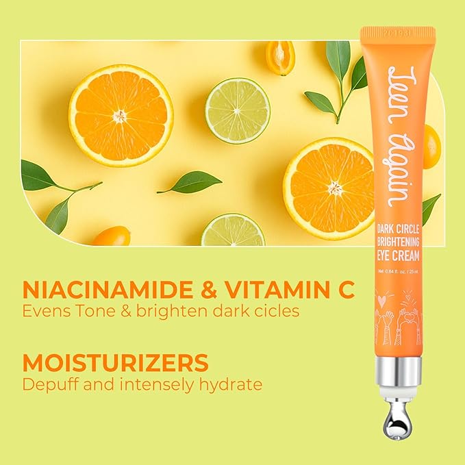 Look at Me Teen Again Dark Circle Eye Cream, Anti-Aging Line Smoothing Skin Care Treatment, Wrinkle Care, Cruelty Free, for Women and Men 0.84 fl. oz 25 ml