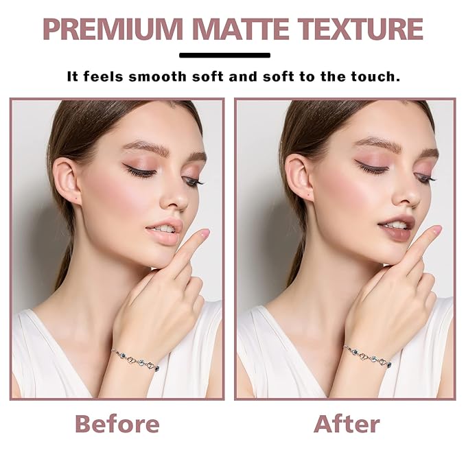 Matte Nude Lipstick Silky Velvet Lip Gloss Nude Lip Stain Paper Tube Lipsticks Non-Stick Cup, Waterproof Long Lasting Matte Lipstick for Women Daily Professional Lip Makeup-05 Amber