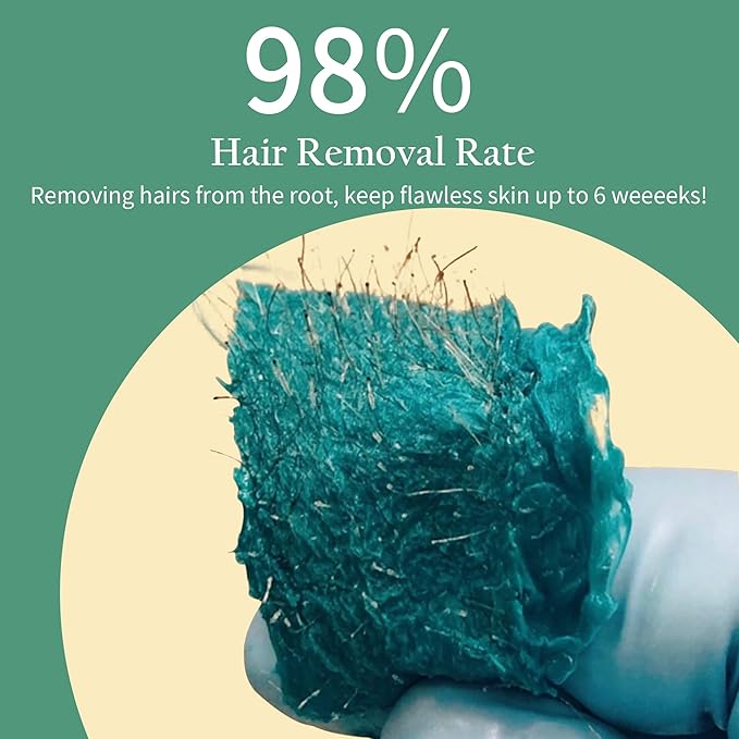 Maxpearl Hard Wax Beads, Pack of 3 Hair Removal Wax Beans Refill - Brazilian, Bikini Waxing, Face, Eyebrows, Underarms, Arms, Chest, Back, Legs - Coconut & Jasmine Formula, 300g