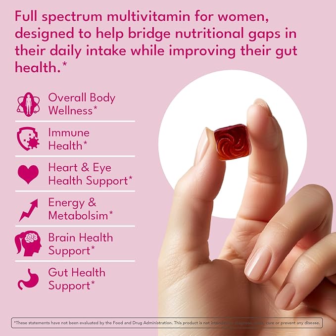 Sakoon nutrition Halal Women's Full Spectrum Multivitamin Gummies with Probiotics & Prebiotics – Complete Daily Wellness Support, Immune & Digestive Health – Vegan, Non-GMO, Delicious Fruit Flavor!