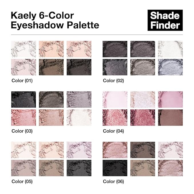 Kaely 6 Color Mini Neutral Eyeshadow Palette Makeup, Highly Pigmented Eye Shadow Palette Waterproof, Natural Matte Shimmer Eye Shadow Palette, paleta de sombras de ojos, Vegan & Cruelty-free, 06