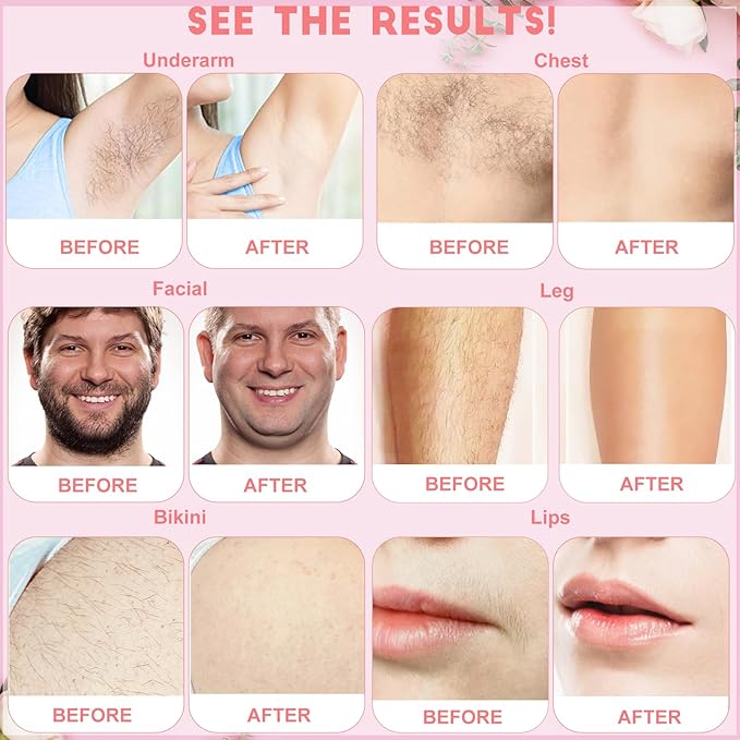 3.3 lb Hard Wax Beads Bulk for Hair Removal, Gentle Waxing Beans for Full-Body Sensitive Skin, Brazilian Bikini Face Leg Armpit Back Chest with 50 Sticks, For Women and Men Spa and Home Use, Lavender