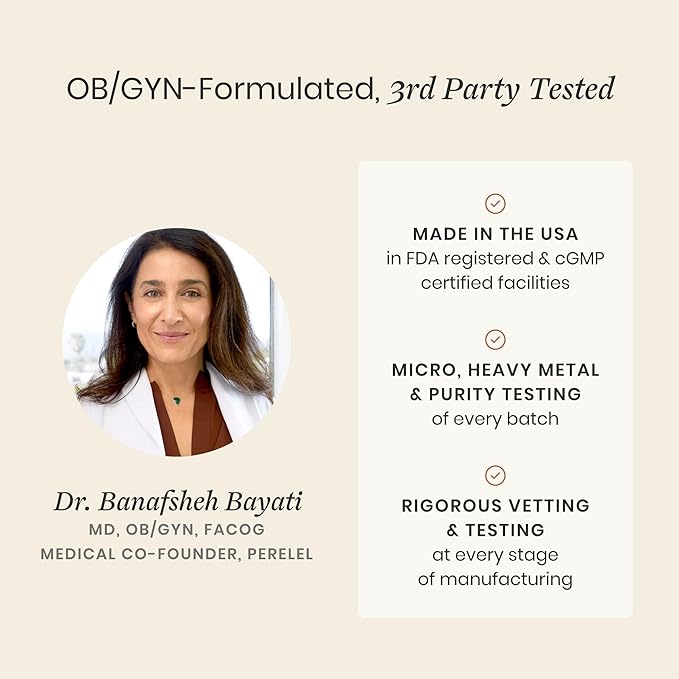 Perelel Womens Daily Vitamin Trio, Multivitamin, Omega 3 Dha + EPA, & Beauty Blend Supplements for Nutrient Support & Overall Wellness, Soy, Dairy & Gluten Free Non GMO Formula, 30 Daily Pill Packs