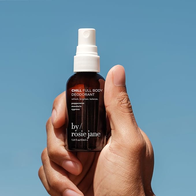 By Rosie Jane Chill Full Body Deodorant Spray - Aluminum Free Deodorant and Body Spray for Women & Men - Enriched with Peppermint, Mandarin & Cypress - Suitable for Sensitive Skin (53ml)