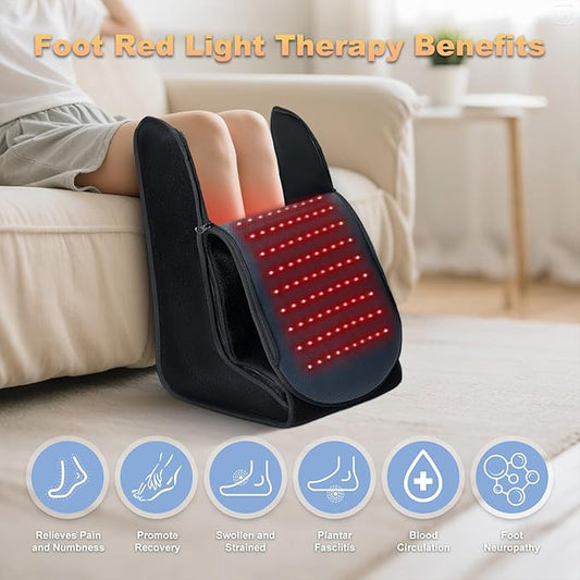 Red-Light-Therapy-Feet-Legs,2025 Upgraded 4 Modes for Legs Ankle,Infrared Light Therapy Consisting of 420 Dual Wavelength LED,Adjustable Power and Time Controller,13.8 * 11 * 18IN