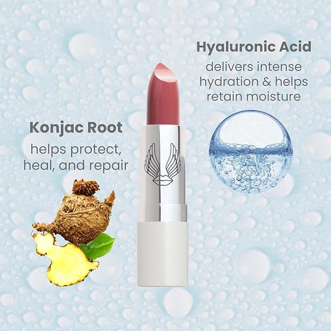 True + Luscious Super Moisture Lipstick | Sheer Cream Lip Color for Lasting Hydration | Hyaluronic Acid Konjac Root Powder | Vegan Cruelty-Free Gluten-Free Flatters All Skin Tones | Rose Pink
