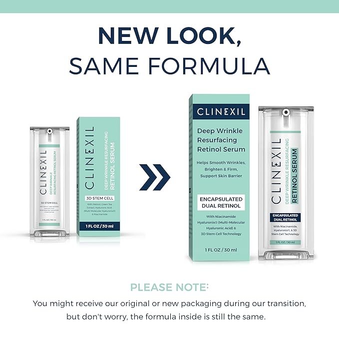 Anti-Aging Retinol Collagen Serum for Face- 1% Encapsulated Retinol, Niacinamide & Hyaluronic Acid Improves Wrinkles, Hydration, Skin Texture. Gentle for Sensitive Skin-Fragrance Free-1 FL OZ