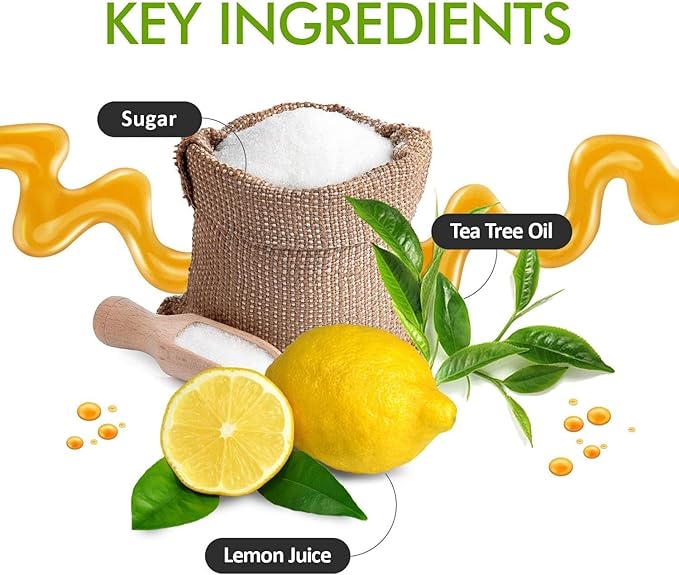 MOOM Sugar Pro - Organic Sugar Wax Hair Removal, Personal & Professional for Men & Women, Body, Armpit, Face, Bikini Leg 100% Natural & Washable Sugaring Wax 12 oz (Strips/Sticks NOT Included)