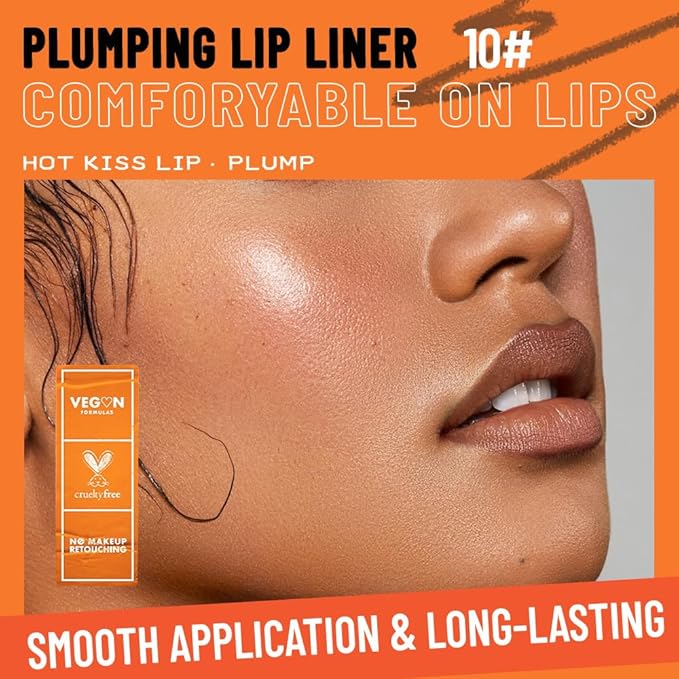 Retractable Lip Liner Pencil for Shaping & Sculpting Lips,Creamy Matte Gel Crayon Lip Liner Pencil delineador de labios,Long Lasting Waterproof Lipstick LipLiner (10#, 1 Count (Pack of 1))