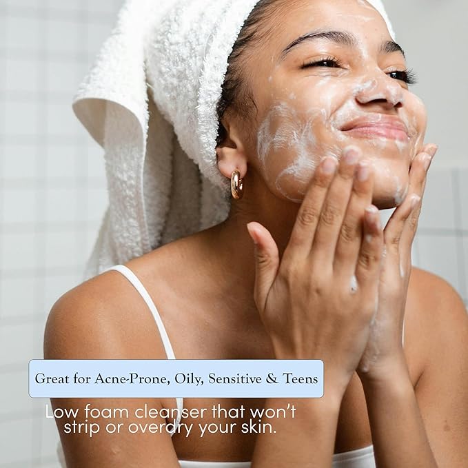 ZENMED Facial Cleansing Gel 6 oz for Women and Men - All-in-One Cleanser Face Wash | Hydrating Cleanser & Gel for Sensitive Skin | Natural, Organic Facial Wash - USA Made