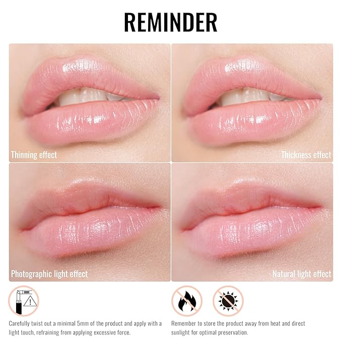 Oulac Moisturizing Shine Lipstick - Giltter Tinted Lip Balm Hydrating, Lip Plumper, Glossy Finish, Sheer Coverage with Pearlescent, Smooth for All Skin, Cracked and Chapped Lips, 2.2g/0.07oz (S03)