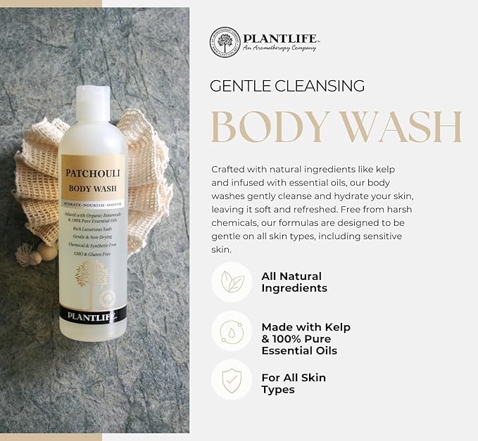Plantlife Himalayan Rose Body Wash - GMO and Gluten Free Gentle and Moisturizing Body Wash That Contains Only Ingredients Straight from Nature - Manufactured in the USA 14 oz