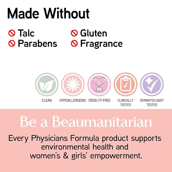 Physicians Formula Mineral Wear Talc-Free Face Powder, Light Coverage Mineral Makeup for Sensitive Skin – Translucent