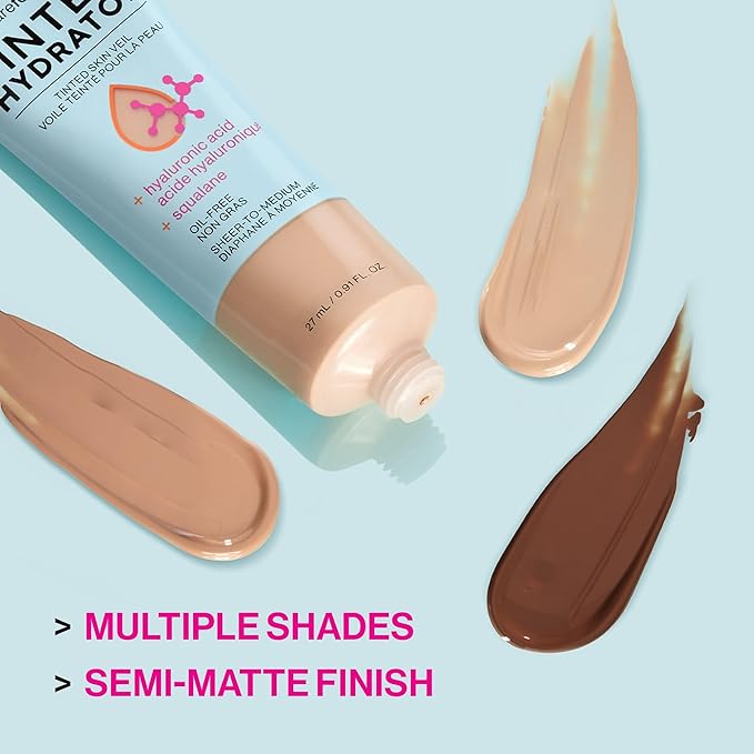 wet n wild Bare Focus Tinted Hydrator Tinted Skin Veil, Lightweight Buildable Coverage with Hyaluronic Acid & Vegan Squalane, Semi-Matte Finish, Cruelty-Free -Tan Medium Deep
