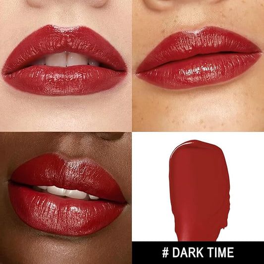 MAKI YIKA Moisture Dark Red Lipstick for Women Hydrate Lip Balm for Dry Cracked Lips Weightless Glossy Lip Color Juicy Finish,MA052 Dark Time