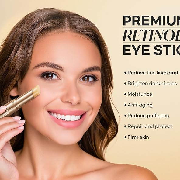 CITYGOO Retinol Eye Stick With Collagen, Hyaluronic Acid For Dark Circle, Under Eye Cream Anti Aging, For Puffiness and Bags Reduces Fine Lines (Retinol Eye Stick, 1pcs)