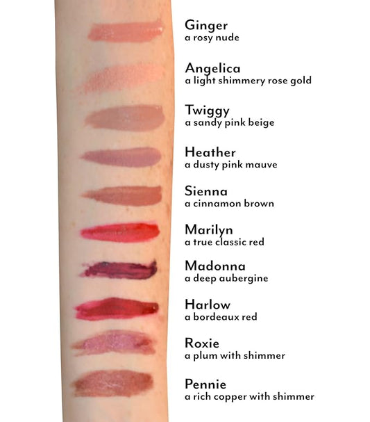 Mommy Makeup Stay Put Matte Lip Cream - Kiss-proof, Transfer-proof, Waterproof, Long Lasting Lipstick - Non-Drying Formula Infused with Vitamin E (Ginger)