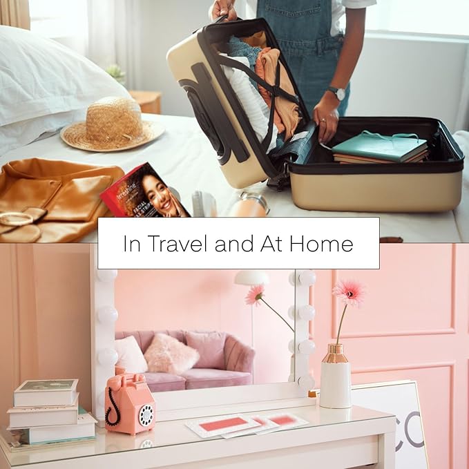 Facial Wax Strips for Hair Removal: Women Face Upper Lip Eyebrow Chin Waxing Hair Remover Kit - Natural & Vegan Ready to Use At Home & Travel - Sensitive Skin Friendly, 40 Ct with 6 Wipes