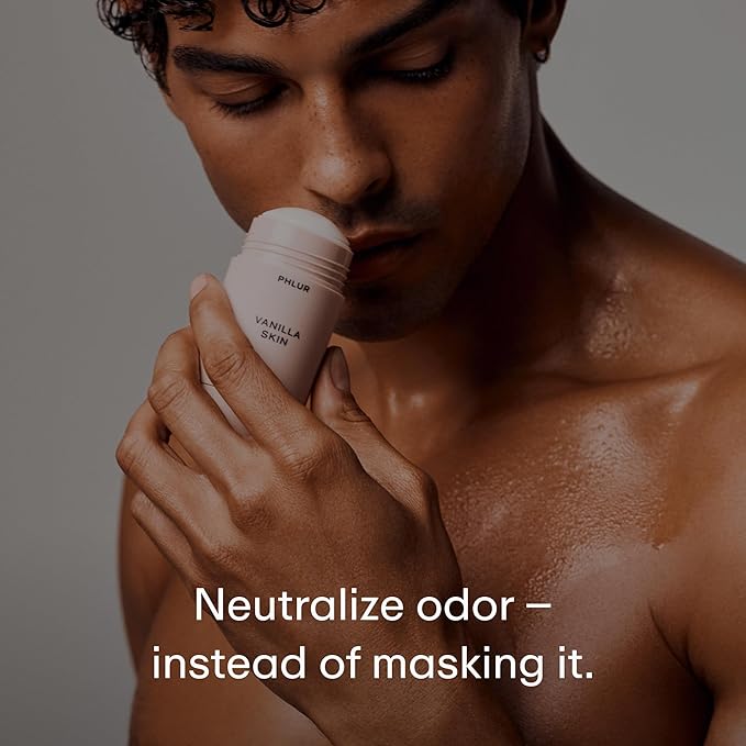 PHLUR Vanilla Skin Natural Deodorant - 48 Hour Odor Protection Natural Baking Soda Free & Aluminum Free, Salicylic Acid, Arrowroot Powder, Algae & Tamanu Oil - No Residue or Irritation