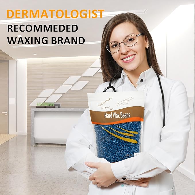 2.5lb Wax Beans for Hair Removal, Hard Wax Beads, Waxing Beads for Sensitive Skin, Hair Removal Kit for Women Men Full Body, Facial, Brazilian, Bikini, Legs, Chest