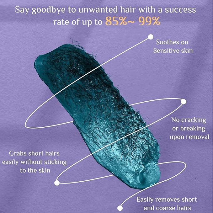 Wax Beads, 1lb Hard Wax Beans for Hair Removal Sensitive Skin with sandalwood Formula Waxing Beads for Full Body Brazilian Bikini Face Eyebrow at Home Wax Refill for Women Men