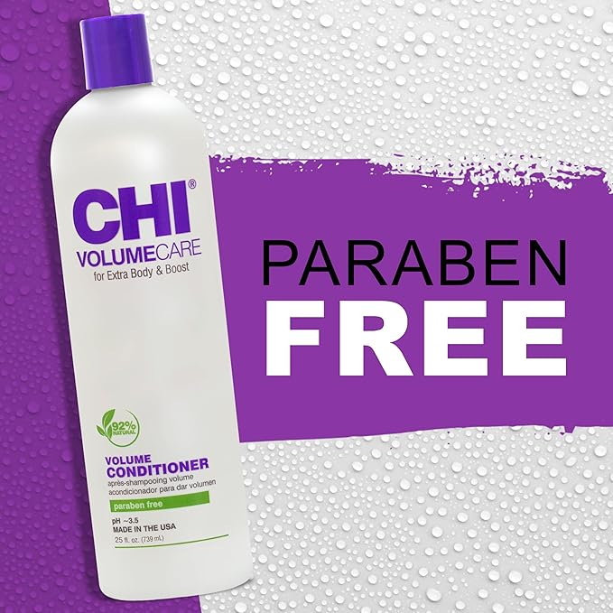 CHI VolumeCare Volumizing Conditioner, Increases Volume on Thin, Fine, or Flat Hair, Moisturizing Formula, Sulfate, Paraben, & Cruelty-Free, 25 Oz