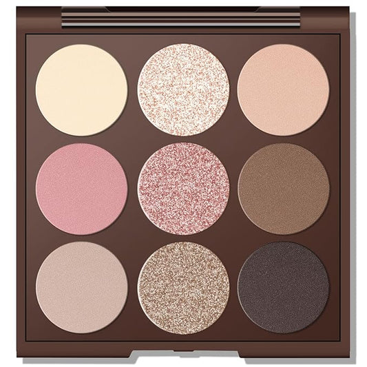 Neutral Eyeshadow Palette, Nude Eyeshadow Palette, Matte Eye Shadow Makeup Palette with Mirror, Long-Lasting Wear, Vegan, Cruelty-Free - 0.5oz